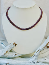 Load image into Gallery viewer, Leather + Loom-Dark Rose Plum
