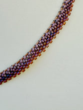 Load image into Gallery viewer, Leather + Loom-Dark Rose Plum
